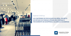 Ao contrário do divulgado na mídia, decreto do Estado do Paraná apenas recomenda o fechamento de shoppings, galerias e academias